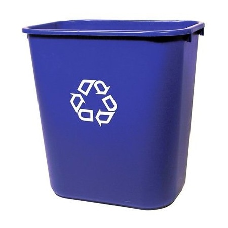 Rubbermaid Commercial 28QT BLU Recycl Waste FG295673BLUE